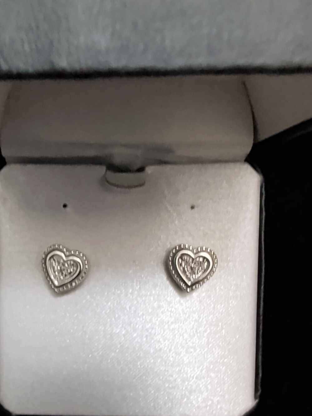 Sterling Silver Heart Stud Earrings - Classic Women's Jewelry